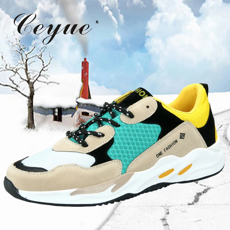 

Ceyue 2019 Men Running Shoes Balanciaga Mesh Breathable Sports Sneakers Chaussures de sport pour hommes Super star Sneakers