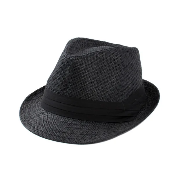 Хит модных продаж унисекс Fedora Мужская Гангстерская шляпа Кепка для женщин Летняя Пляжная шляпа шляпы соломенная шляпа-Панама Мужская мода джазовые шляпы