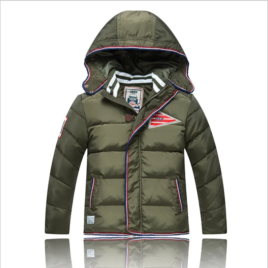 

Children boys winter clothing down jacket coat outerwear fashion hooded thick white duck down winter clothes for boys 6-13T