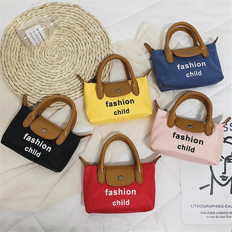 

children's bag 2019 new fashion letters canvas stitching kids handbags boys girls bags