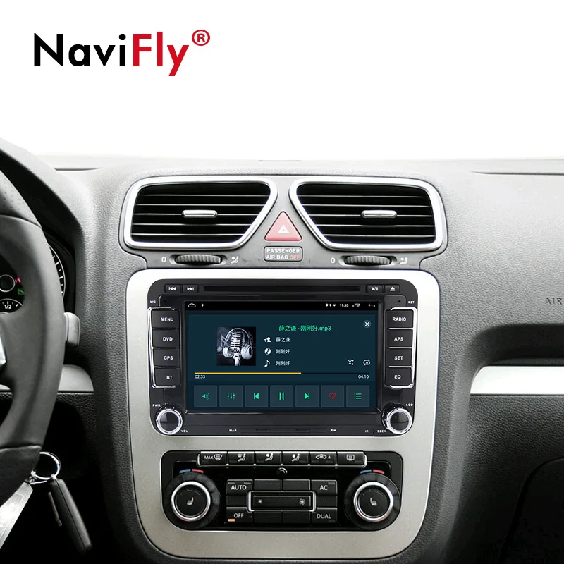 Excellent 2GB+32GB Android 9.1 car dvd gps for Volkswagen polo Passat  B5 B6 B7 GOLF 5 GOLF 6 Radio FM RDS 7708 IC 2 din WIFI CANBUS 1