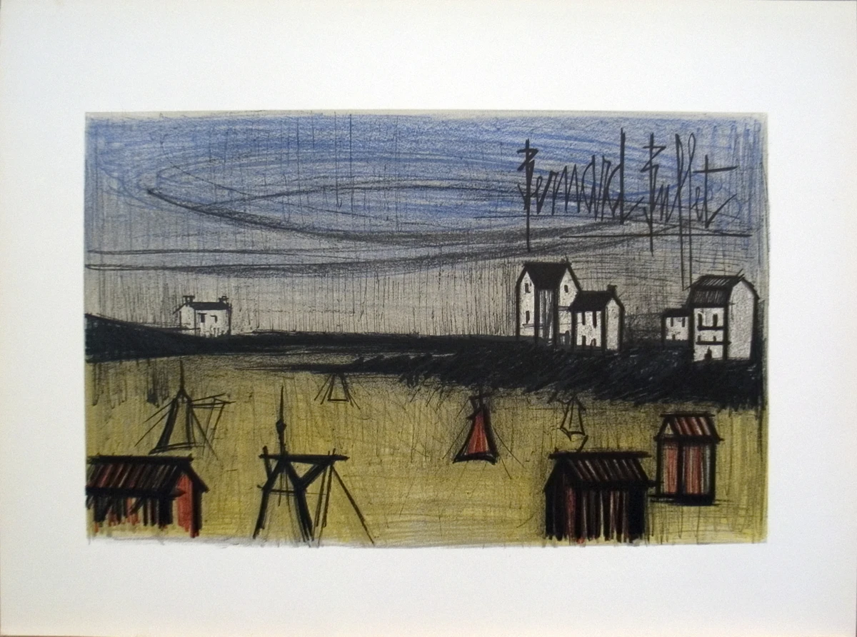 Bernard Buffet - A Small Beach (la Petite Plage) - 1966