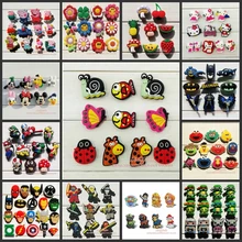 Смешанные модели 100 шт Моана трооллы Улица Сезам мультфильм ПВХ обуви подвески, аксессуары для обуви украшения для браслетов, Fit croc jibz