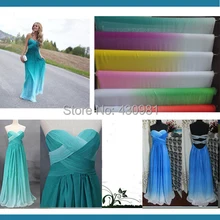 Оттенок chifon материал 2 тон 100D шифон градиент tissu Струящаяся Ткань вечернее платье для свадебных платьев tecido