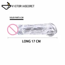 Delay Dildo Condoms Silicone Reusable Penis Sleeve Extend Dick Ring Male Penis Extension Sex Toys for Man Gay Adult Sex Product