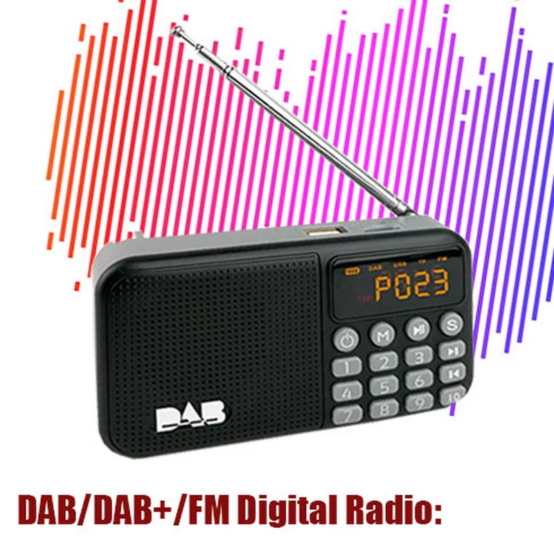 Мини DAB/DAB+ 3W Bluetooth BT 4,0 динамик цифровой радио TF карта U диск MP3 музыкальный плеер портативный fm-приемник