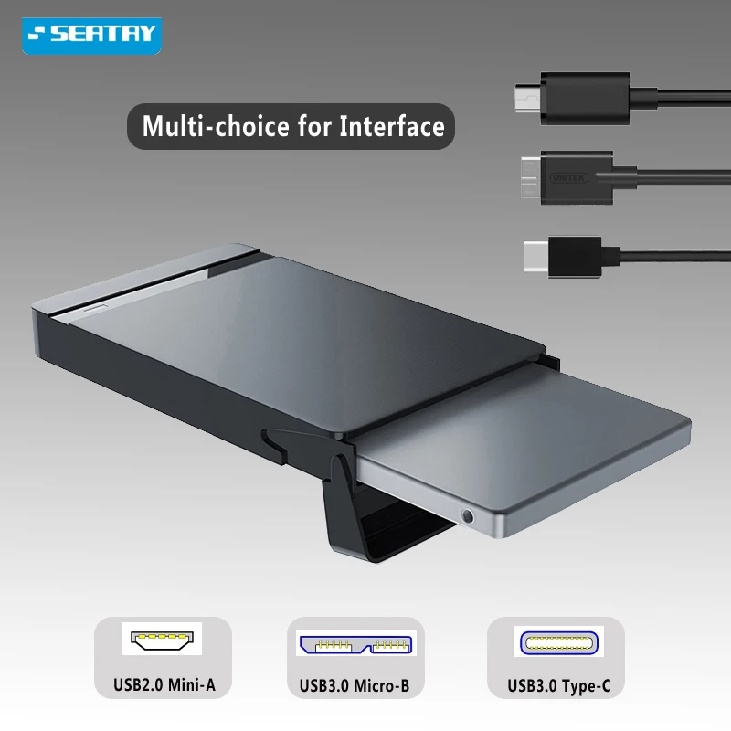 SATA для USB3.0/USB2.0/USB C 2,5 Внешний HDD корпус/SSD адаптер для Samsung Seagate SSD 1 ТБ 2 ТБ жесткий диск коробка HDD корпус