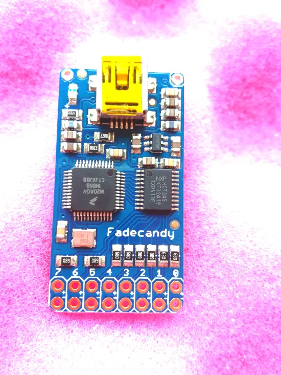

Now 1689 FadeCandy - Dithering USB - Controlled Driver for RGB NeoPixels module development board
