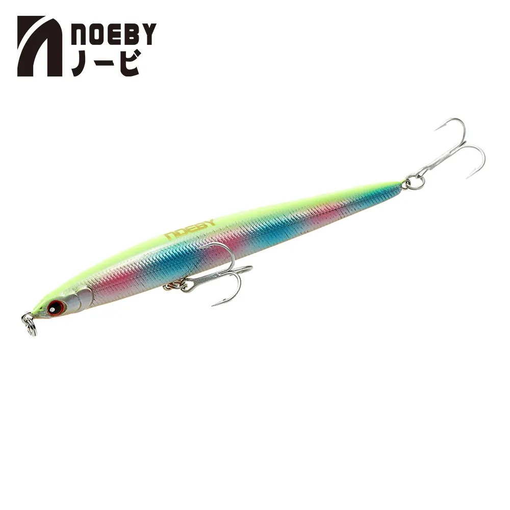 NOEBY NBL9126 карандаш Тонущая приманка stickbait Блюз код тонкий C длинный литье Рыбная приманка вобблер 125 мм/21,5 г для морского окуня - Цвет: NF009