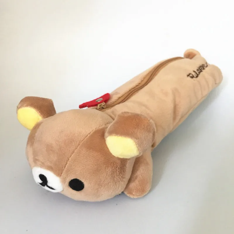 

candice guo! Super cute plush toy cartoon classic Rilakkuma bear pencil bag pen storage kids children birthday Christmas gift 1p
