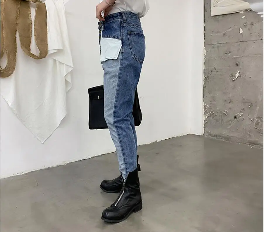 M-2XL! Весенние дизайнерские модели, альтернатива, анти-износ, чистая красная деним, девять брюк, tide бренд, мужские ретро джинсы с высокой талией