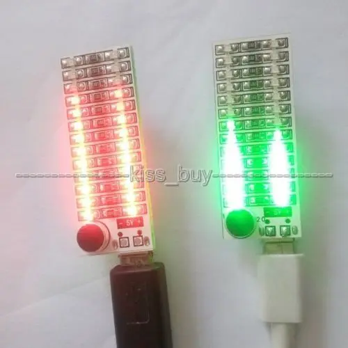

USB 2 * 13 music audio Music spectrum lights Voice control Sensitivity Adjustabl