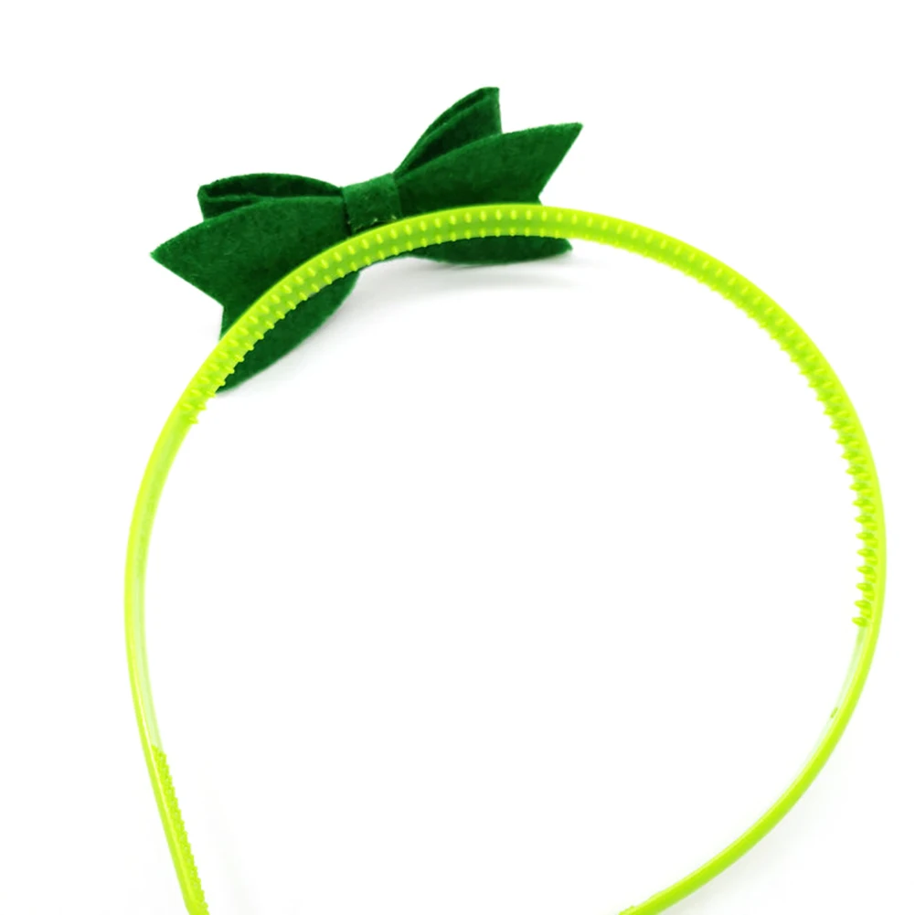 Зеленый бант Декор Hairband повязка на голову вечерние фестиваль партия реквизит