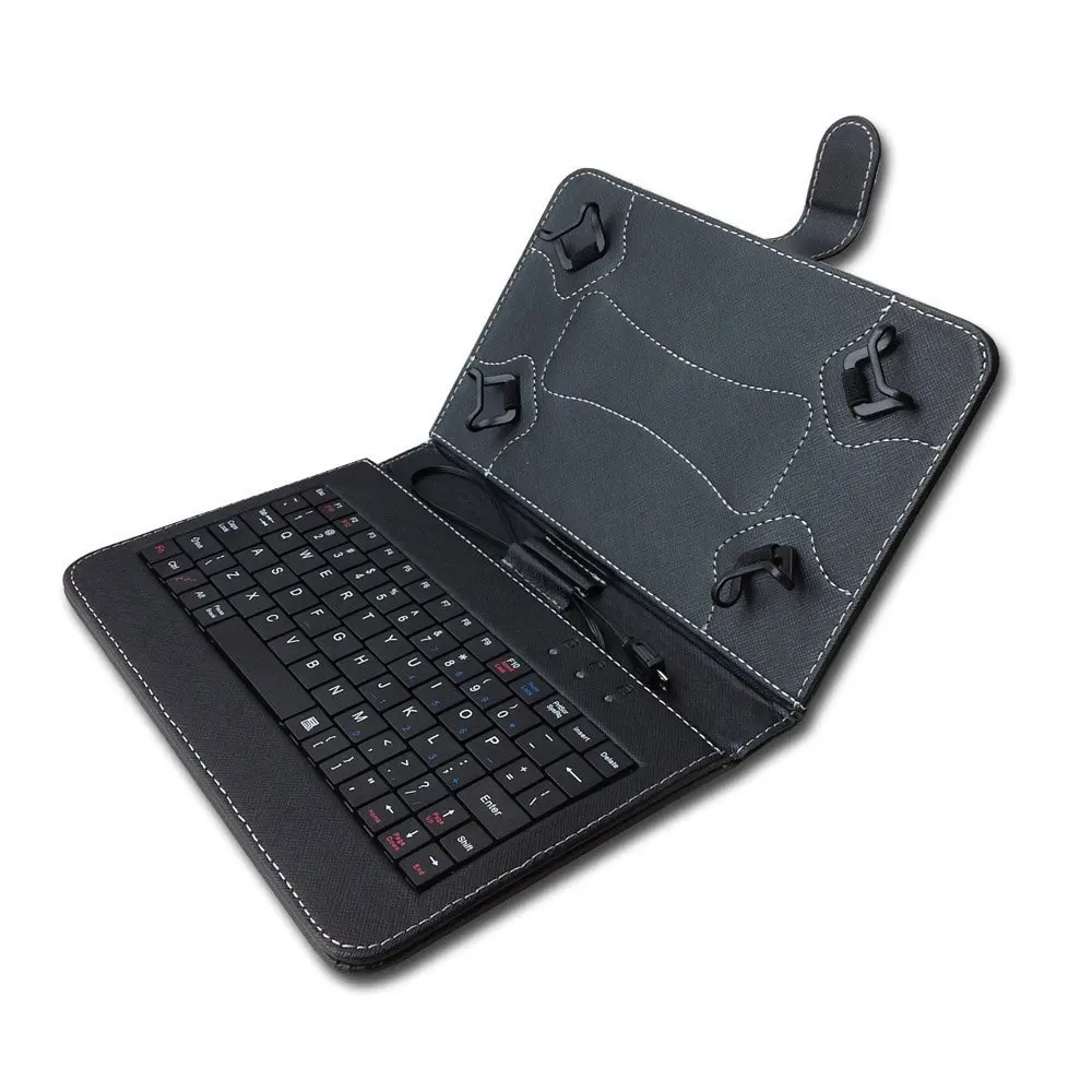 Universal Micro USB Keyboard Leather Stand Case Cover For 10 10.1 Inch Android Tablet PC For Samsun