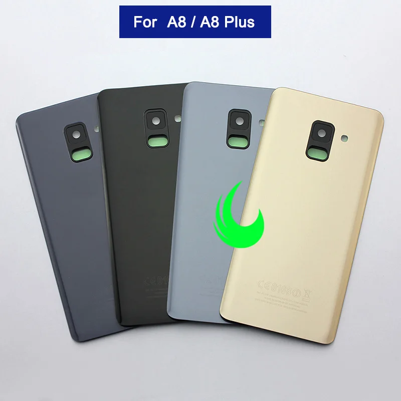 

New Back Battery Cover Door For Samsung Galaxy A8 / A8 Plus 2018 A530 A730 Rear Glass Housing Case For Samsung A8+ with Lens
