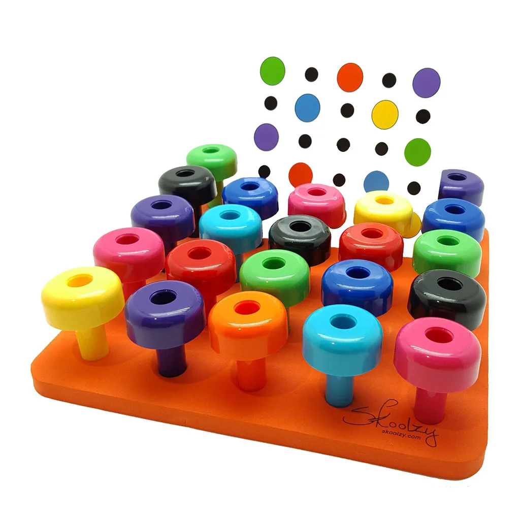 30 Pcs Stacker Peg Board Fun Kid Sorting & Stacking Developmental Game Toy Kids Child Early Cogntion Training Educational Gift