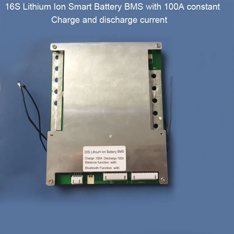 

16S 100A Smart EV lithium Battery PCB board Bluetooth Mobile BMS for 67.2V Li-Ion 60V Battery pack with Communication UART
