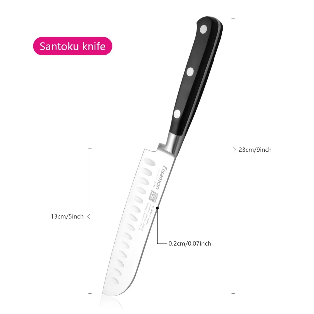 FISSMAN Santoku нож серия KITAKAMI немецкие Высокопроизводительные стальные кухонные