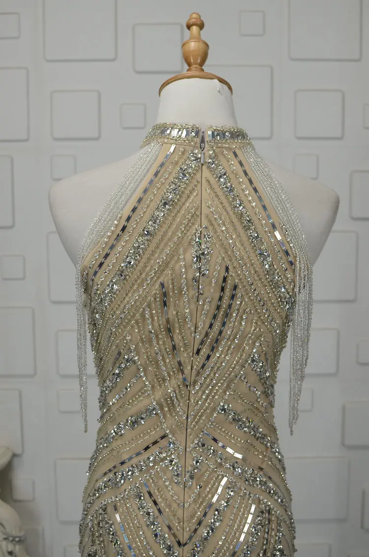 Эффектные великолепные вечерние наряды русалки, украшенные бисером и кристаллами, вечерние платья как на фото Vestido De Noiva ZE091