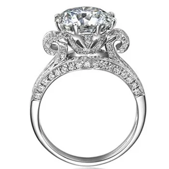 

3CT Genuine Moissanite Solid 585 Gold Wedding Moissanite Ring White Gold Jewelry Affordable Fine Jewelry Women Engagement Ring