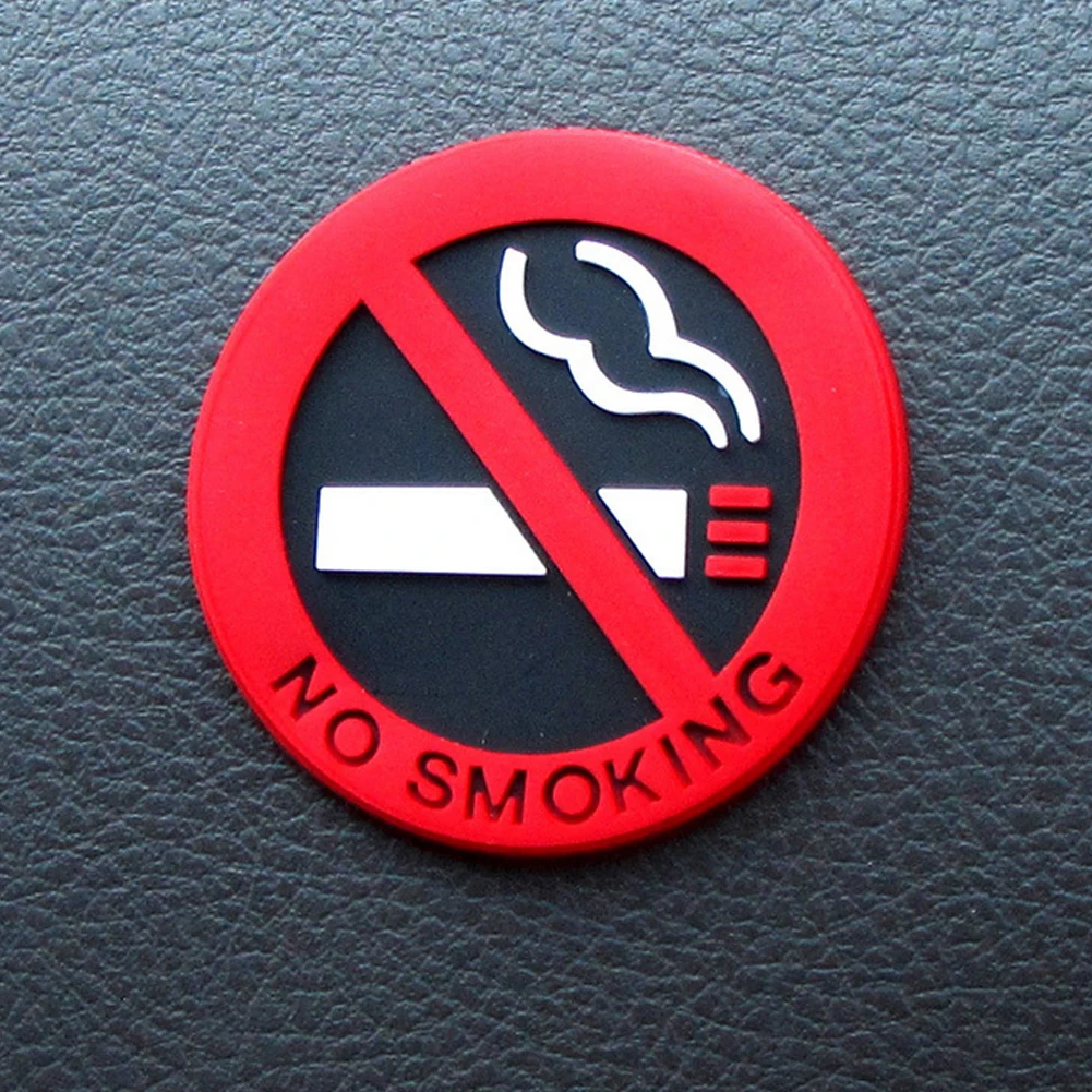 2 шт., автомобильные внутренние Стикеры, пленка, паста, тип, украшения, не курить наклейки, безвкусные, не вредят автомобилю, не курить, внутренний знак