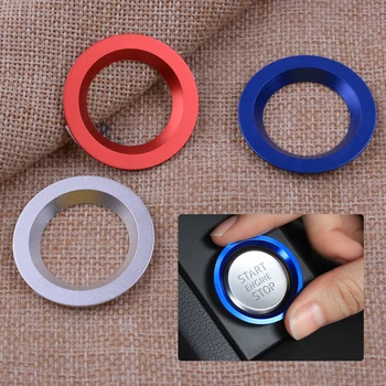 

DWCX Car Engine Start Stop Ignition Push Button Switch Decorative Cover Ring Trim for Land Rover Discovery Sport Evoque 2018
