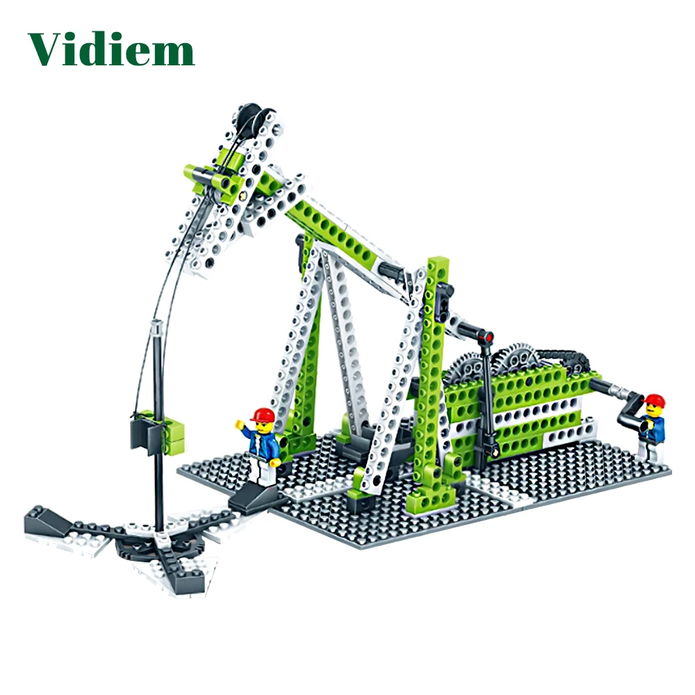 

Vidiem Building Blocks Toys For Kids Mechanical Engineering Gear Set Early Educational Gift Compatible Legoing Friends Bricks