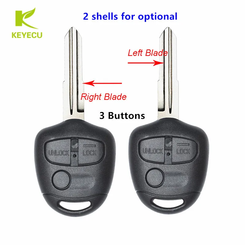 

KEYECU Replacement Remote Car Key Shell Case Fob 3Button for Mitsubishi Lancer Outlander Colt Mirage Keyless Entry Fob Car Cover