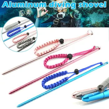 

High Aluminum Alloy Diving Rod Anti-corrosion Diving Stick with Hand Rope Pointer Rod With Rubber Lanyard Strap Underwater