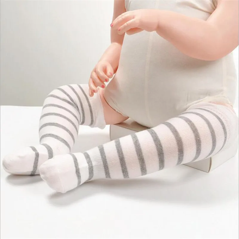 knee sock 1 Носки для маленьких девочек хлопковые детские Нескользящие носки до колена зимние осенние детские носки для мальчиков Младенцы Новорождённые детские носки - Цвет: knee sock 1