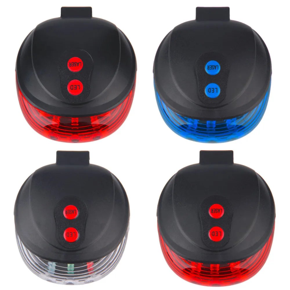 Excellent Hot 5 LED Ultra Bright Laser Beam MTB Mountain Bicycle Bike Cycling Rear Tail Warning Lamp Light Bike Accessories 3