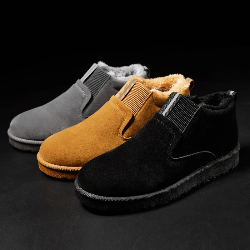 

2018 Casual Men Snow Boots Warm Winter Shoes Male Footwear Fashion Fur Plush Ankle Shoe Walking Sneakers Botas Hombre Invierno