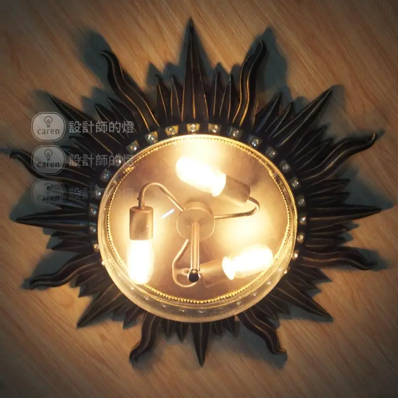 American Style Ceiling Lamp Mediterranean Balcony Lamp Sun