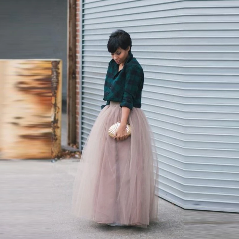 maxi tulle skirt