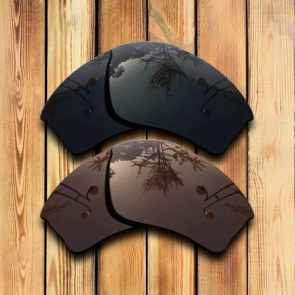 Brown-Black Точно вырезанные поляризованные Сменные линзы для полукуртки XLJ Солнцезащитные очки коричневого цвета-выбор - Цвет линз: Brown-Black