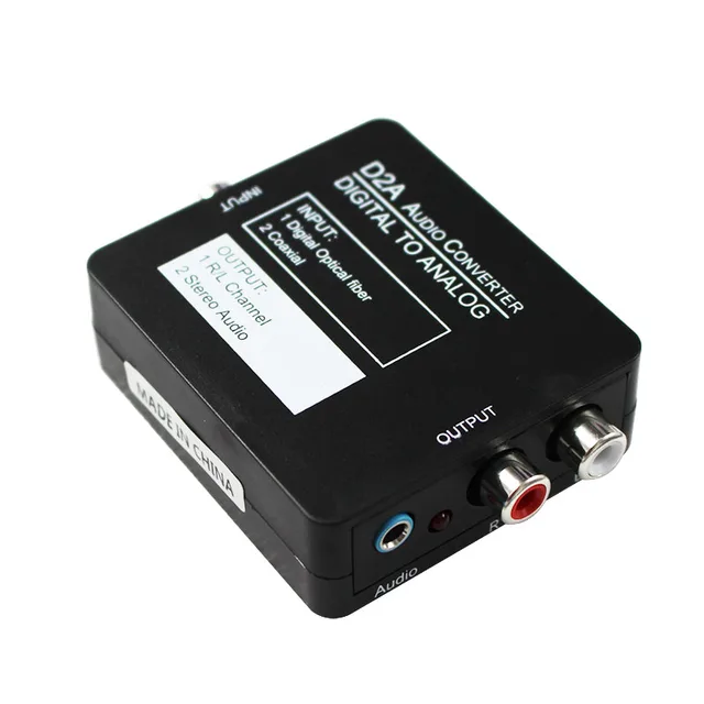 US $12.03 2pcs Converter For Coaxial Or Toslink Digital Audio to Analog L/R Audio Digital to Analog with 3.5m