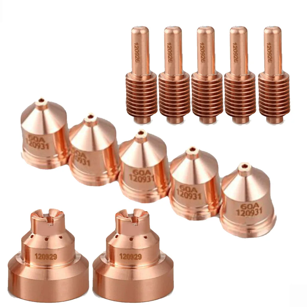 

12pcs/Set All processes 40A-80A MX1000/1250/1650/RT60/80 Nozzle 120931 Electrode 120926 Shield 120929