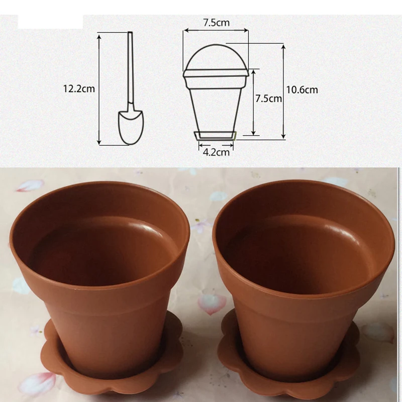 10 шт./компл. творческий цветочный горшок торт чашки и лопата Тирамису Декор мороженое украшения для свадьбы Дети день рождения поставки