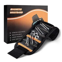 Ghixacto полиэстер магнитный браслет с 10/15 шт. сильные магниты винтовое сверло биты держатель Портативный электрика инструмент поясная сумка