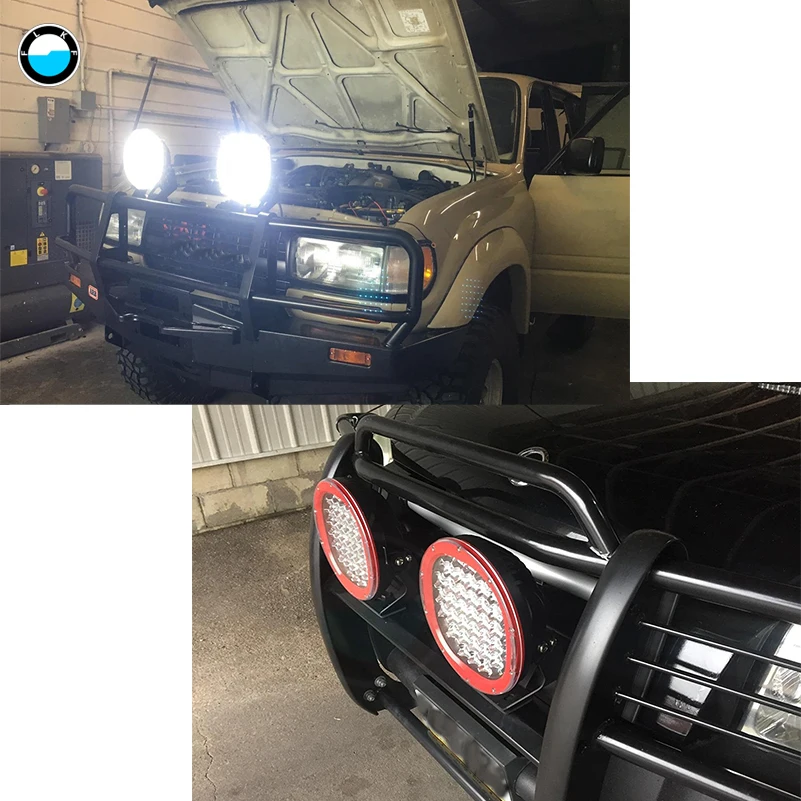 9 дюймов круглый светодиодный дальнего света " светодиодный внедорожный свет мощность светодиодный рабочий свет для SUV ATV UTV 4WD 4X4 используется x4pcs противотуманная фара