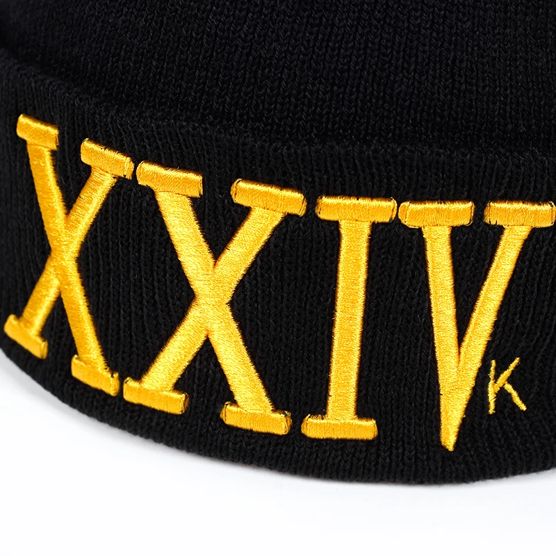 Новинка 2018 24 каратная шапка Magic Gorras вязаная Бруно Марс с вышивкой XXIV лыжная теплая