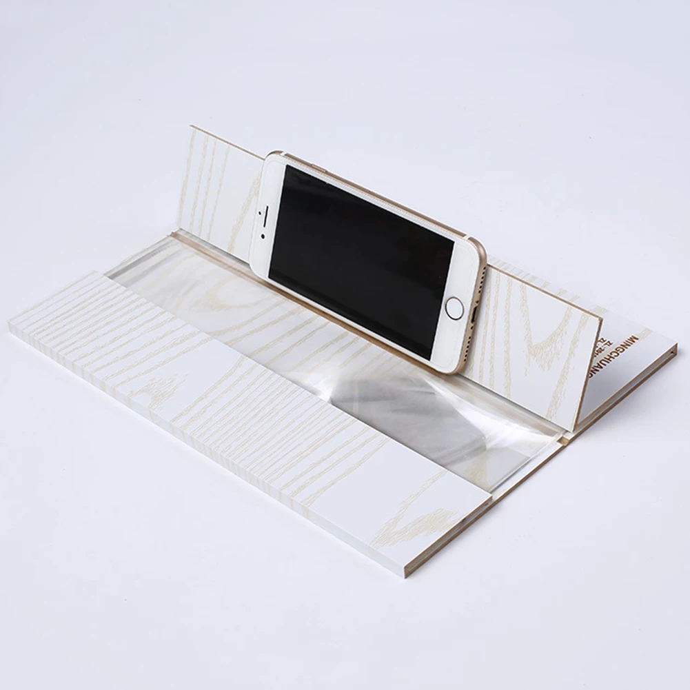 

Amplifier Stereoscopic Amplifying Desktop Wood Bracket Mobile Phone Video Screen Magnifier Amplifier Holder Mount New