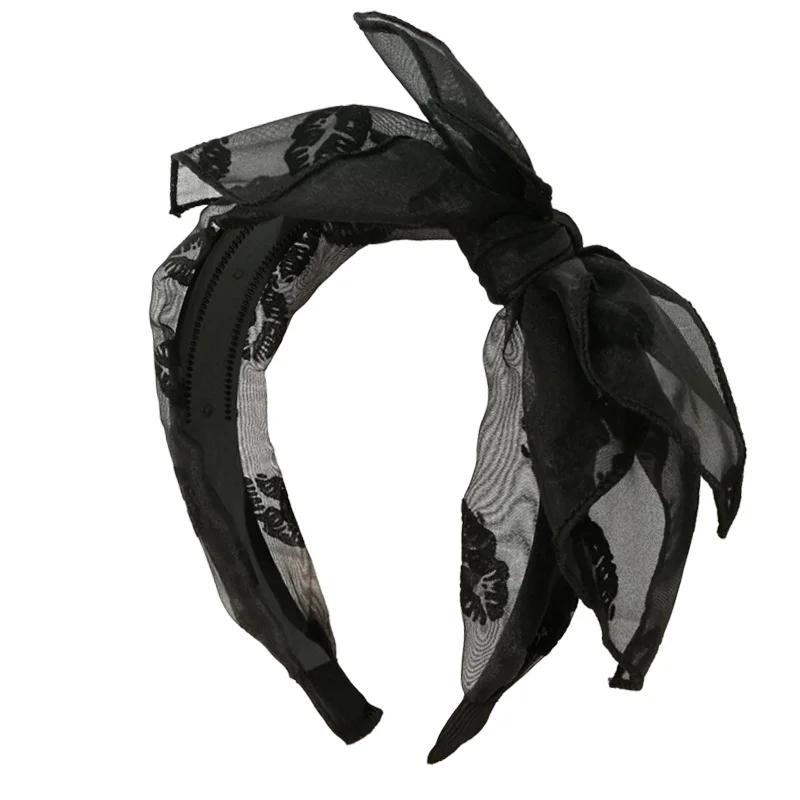 

Black Colour Sexy Lips Bezel Women Knotted Bow Hair Bands Headband Girls Headwrap Korean Headwear Hoop for Hair Accessories