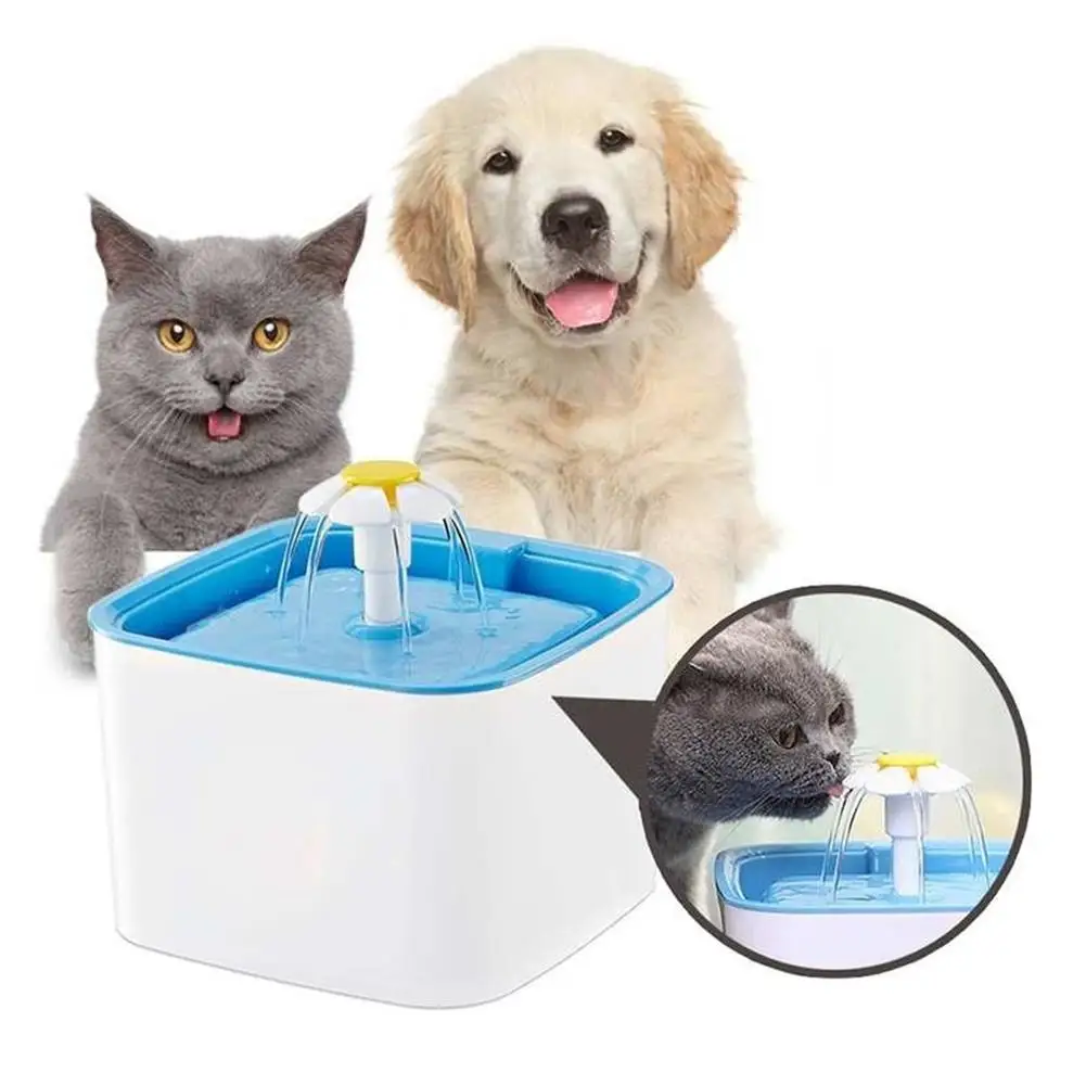 Автоматический фонтан для воды для домашних животных, немой Электрический Дозатор для питья воды, погружной насос, угольный фильтр для собак, кошек, миска для воды, коврик