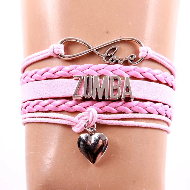 Браслет Infinity Love ZUMBA из искусственной кожи плетеные браслеты веревочные