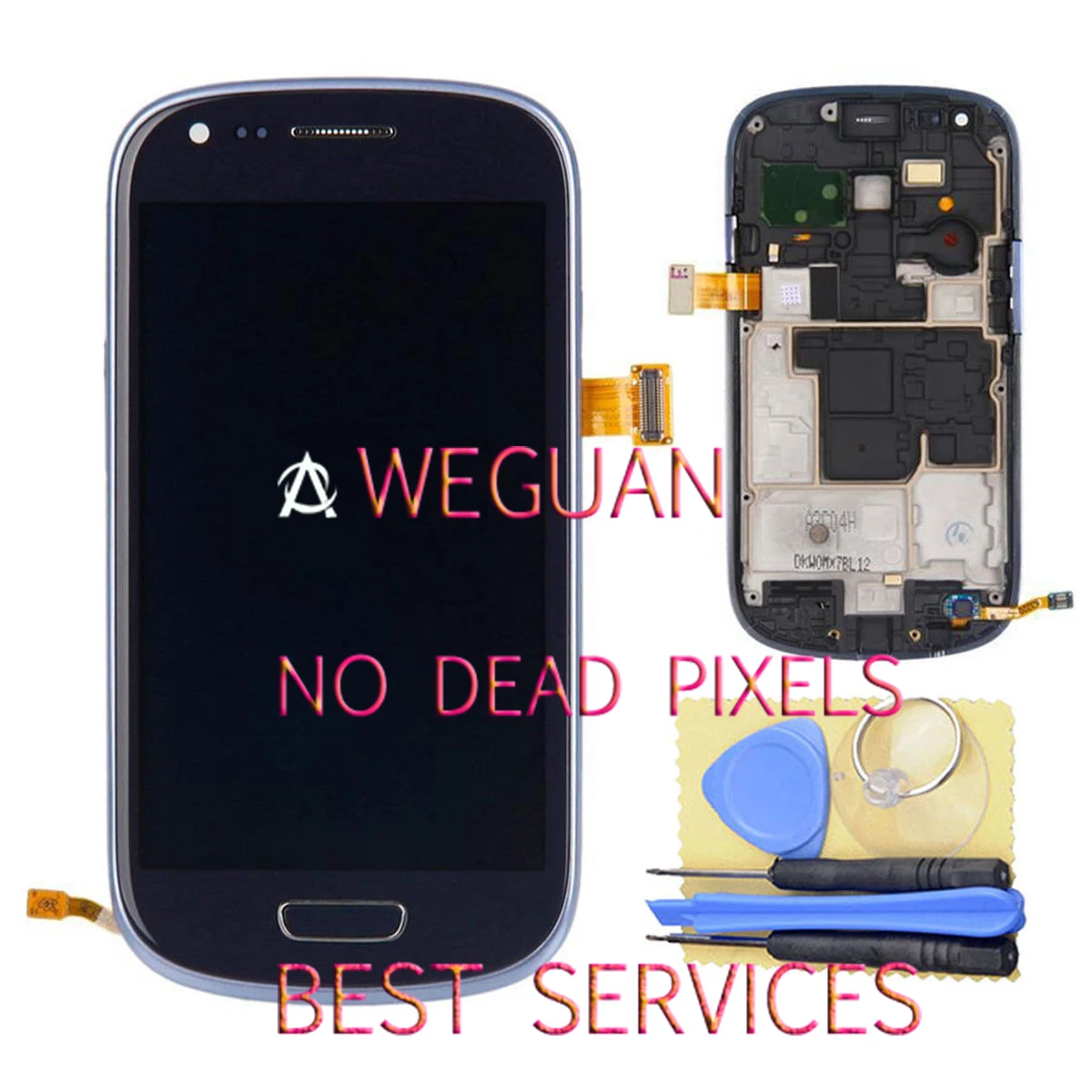 

For Samsung Galaxy S3 Mini i8190 LCD Display Touch Screen With Digitizer Assembly + Frame + Tools White Free shipping