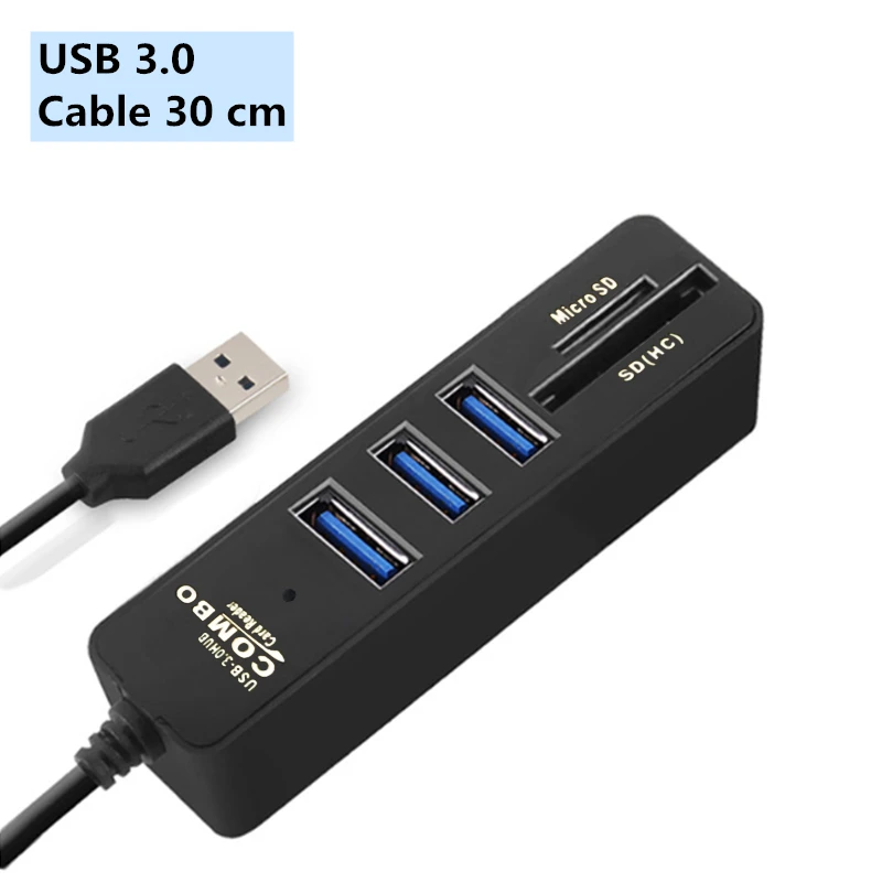 iMice USB HUB 3.0 Multi USB 3.0 HUB Splitter Port 3/6  Multiple USB Hab SD Card Reader High Speed Usb Combo for Computer Laptop