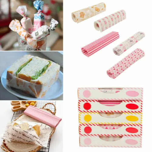 

50Pcs Wax Paper Disposable Food Wrapping Greaseproof Paper Soap Packaging Paper