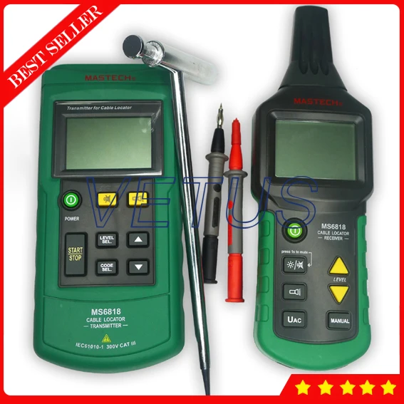 MS6818 Cable length measuring meter counter with Pipe Locator Detector Tester