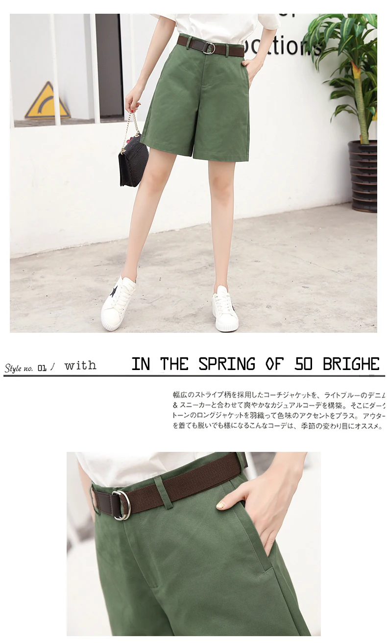 Половина длинные в Корейском стиле летние женские повседневные шорты плюс размеры S-2XL хлопок модные дизайн леди повседневное